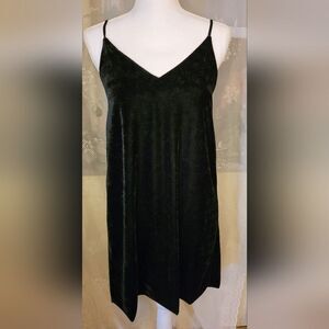 Thirty 6 point 5 size small black velour velvet tank slip dress